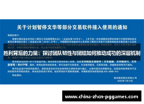 胜利背后的力量：探讨团队韧性与团结如何推动成功的深层机制